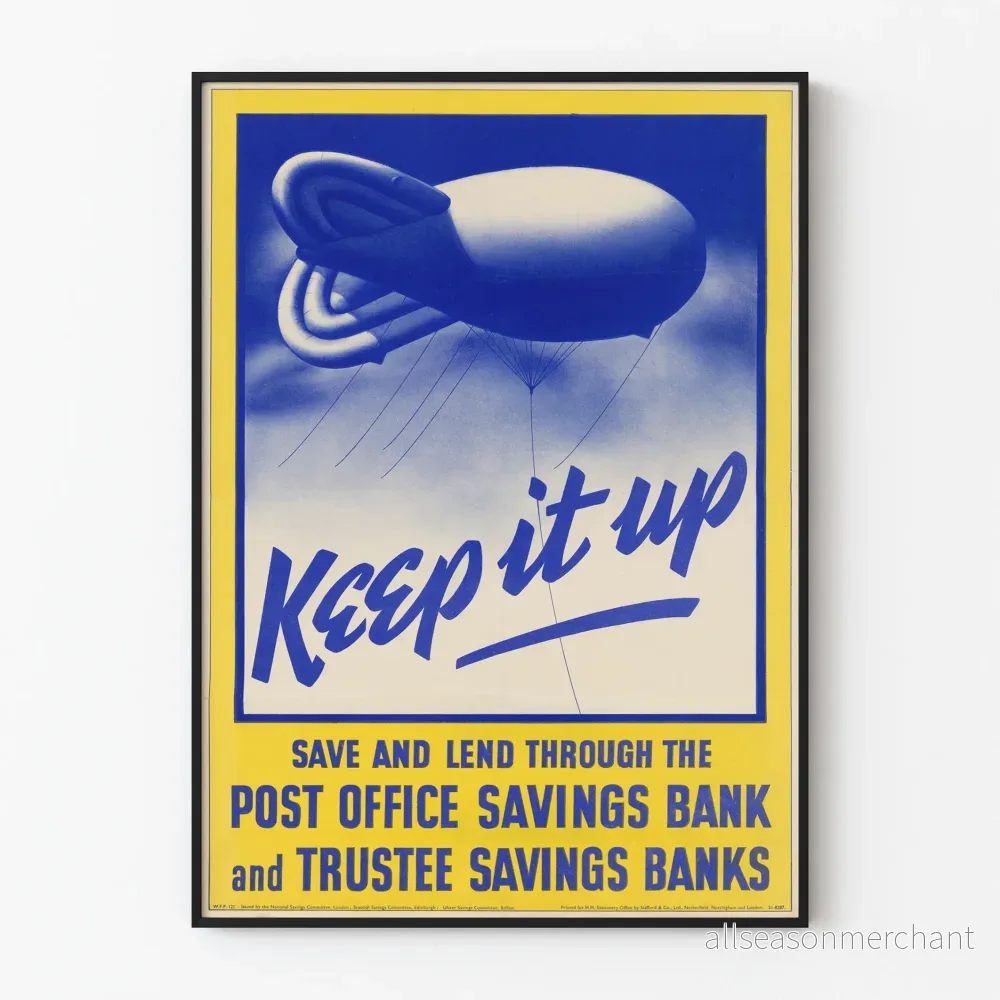 Vintageposter för väggdekoration Sparbanker och Betrodda Banker