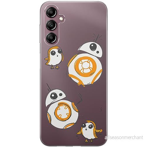 ERT GROUP mobiltelefonfodral för Samsung A14 4G/5G originalt och officiellt licensierat Star Wars mönster BB 8 010 optimalt anpassad till formen på mobiltelefonen, gedeeltelijk transparant 5905511821890