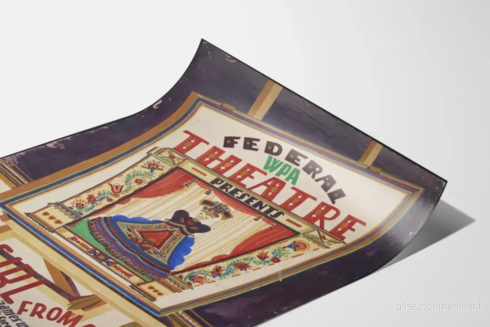 Vintageposter "The Girl from Pest" för väggdekoration teater - Bild 3