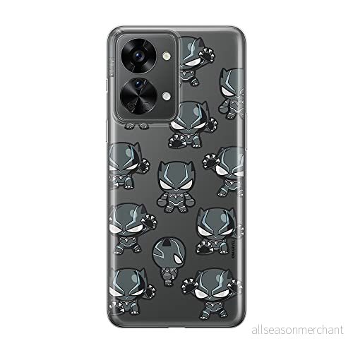 ERT GROUP mobiltelefonfodral för Oneplus NORD 2T 5G originalt och officiellt licensierat Marvel mönster Black Panther 016 optimalt anpassad till formen på mobiltelefonen, gedeeltelijk transparant 5905511274870