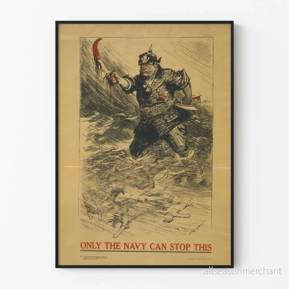 Vintage amerikansk marinpropagandaposter