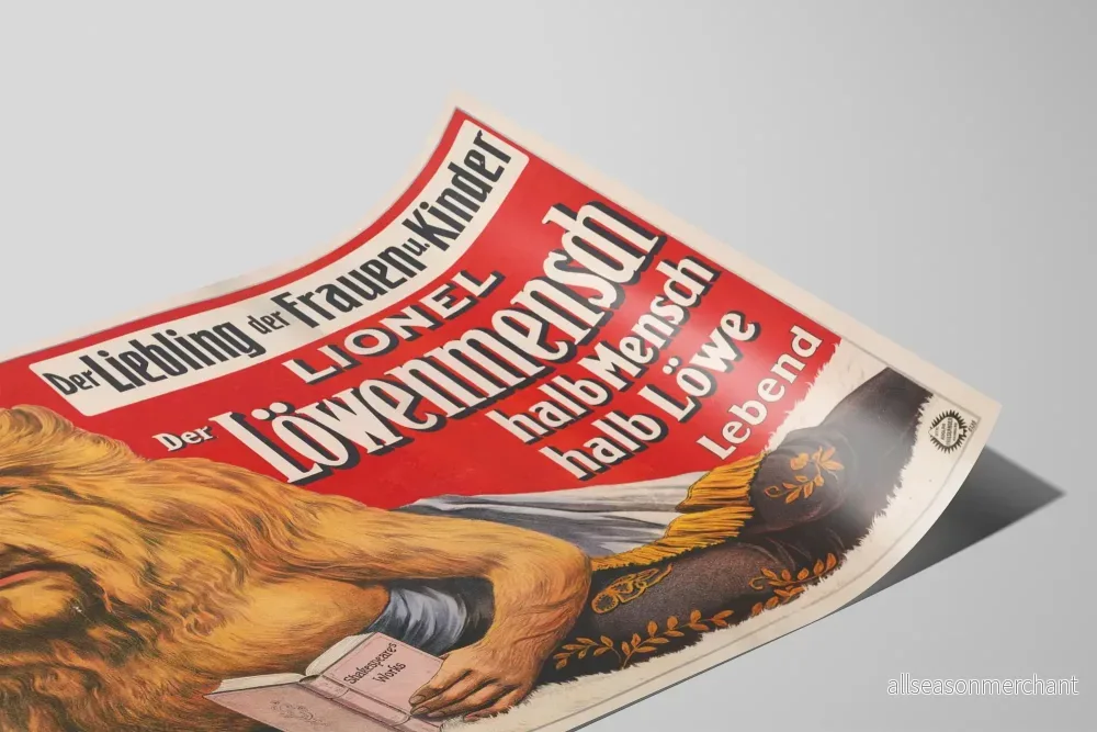 Vintageposter Lionel Löwenmensch, halvman halvlejon - Bild 2