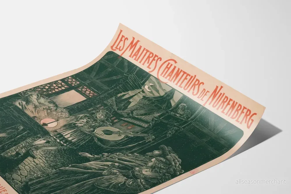 Vintageposter av Richard Wagners Mästersångare i Nürnberg - Bild 3