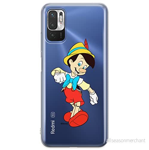 ERT GROUP mobiltelefonfodral för Xiaomi REDMI NOTE 10 5G / POCO M3 PRO originalt och officiellt licensierat Disney mönster Pinocchio 001, gedeeltelijk transparant 5905131141002