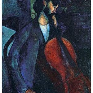 ArtPlaza TW92529 Modigliani Amedeo The Cellist dekorativ panel, trä MDF, mångfärgad, 60 x 90 cm 5056254625204 ArtPlaza TW92529 Modigliani Amedeo The Cellist dekorativ panel, trä MDF, mångfärgad, 60 x 90 cm 5056254625204