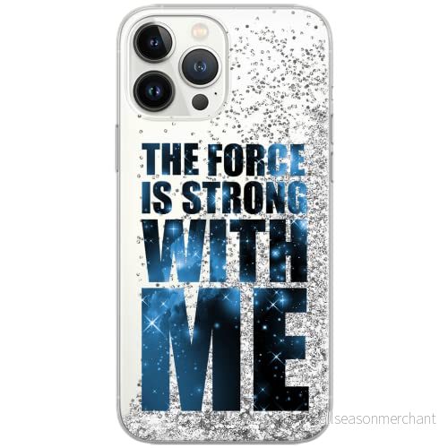 ERT GROUP mobiltelefonfodral för Apple Iphone 13 PRO originalt och officiellt licensierat Star Wars mönster 015 Vit optimalt anpassad till formen på mobiltelefonen, med glitter overflow effekt 5904805762291