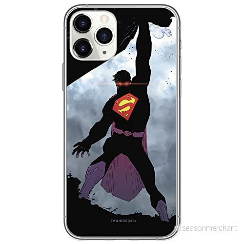 ERT GROUP mobiltelefonfodral för Apple Iphone 11 PRO MAX originalt och officiellt licensierat DC mönster Superman 008 Vit anpassad till formen på mobiltelefonen, fodral tillverkad av TPU plast 5902980827491