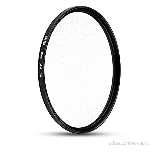 NiSi 49 mm cirkulärt svart dimfilter 1/4 styrka, mjuka upp bilder, minska kontrast, förbättra humör och atmosfär, diffusionsfilter för mjuk skugga, drömliknande bioeffekt, fotografi videografi 6972949372170