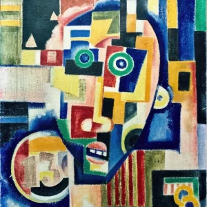 Målning Promontory Head Indigo Mers d'Ossian Rose Orange - Amadeo de Souza-Cardoso | Konsttryck - Bild 2