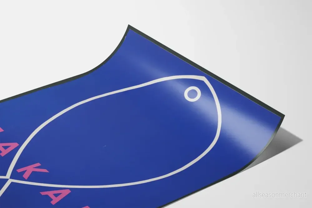 Grafisk blå väggposter TAKAI - Bild 3