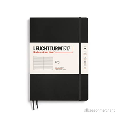 Notatnik B5 Leuchtturm1917 linie czarny 4004117468308