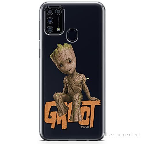 ERT GROUP mobiltelefonfodral för Samsung M31 originalt och officiellt licensierat Marvel mönster Groot 005 optimalt anpassad till formen på mobiltelefonen, gedeeltelijk transparant 5904805354526