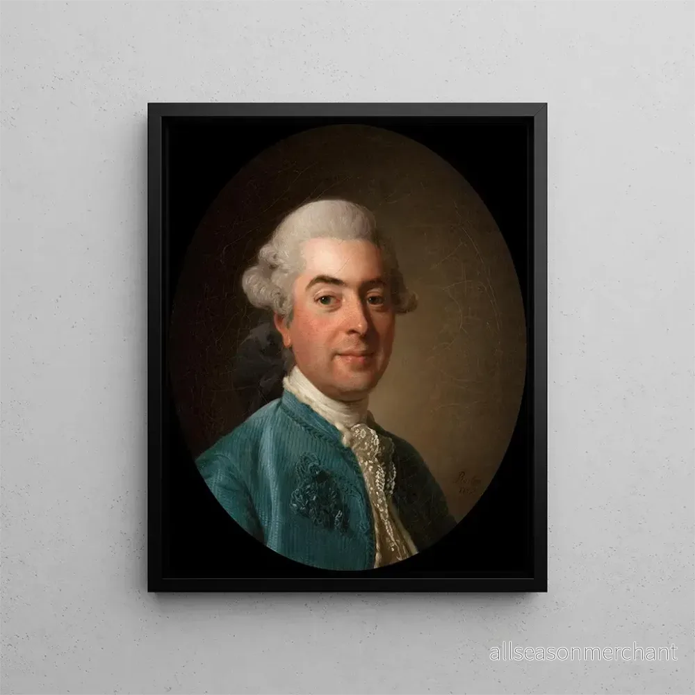 Målning Porträtt av Charles Marin de La Haye des Fossés, kungens jordbrukare 1736-1790 – Alexander Roslin | Konsttryck Målning Porträtt av Charles Marin de La Haye des Fossés, kungens jordbrukare 1736-1790 – Alexander Roslin | Konsttryck