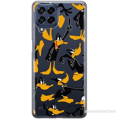 ERT GROUP mobiltelefonfodral för Samsung M53 5G originalt och officiellt licensierat Looney Tunes mönster Duffy 002 optimalt anpassad till formen på mobiltelefonen, gedeeltelijk transparant 5905511665661