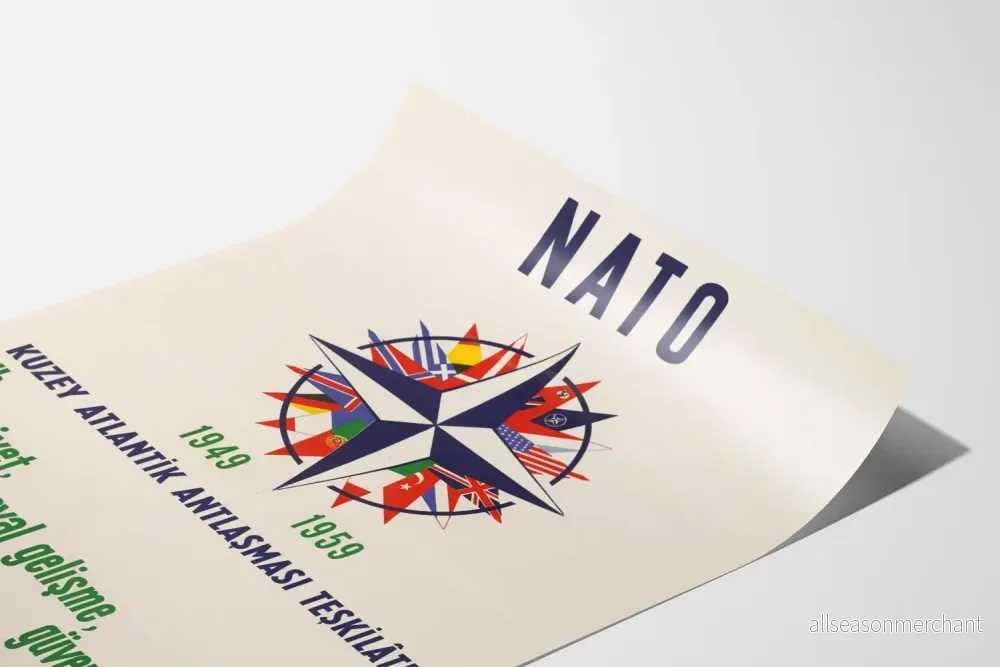 Tavla för 10-årsjubileum av NATO - Vintage väggdekoration - Bild 3