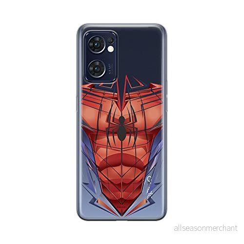 ERT GROUP mobiltelefonfodral för Oppo RENO 7 5G originalt och officiellt licensierat Marvel mönster Spider Man 005 optimalt anpassad till formen på mobiltelefonen, gedeeltelijk transparant 5905511304126