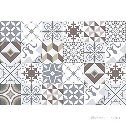 24 x självhäftande imitation cement väggplattor, Azulejo design, 15 cm 5415231239740