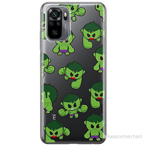 ERT GROUP mobiltelefonfodral för Xiaomi REDMI NOTE 10/ 10S originalt och officiellt licensierat Marvel mönster Hulk 006 optimalt anpassad till formen på mobiltelefonen, gedeeltelijk transparant 5904805239816