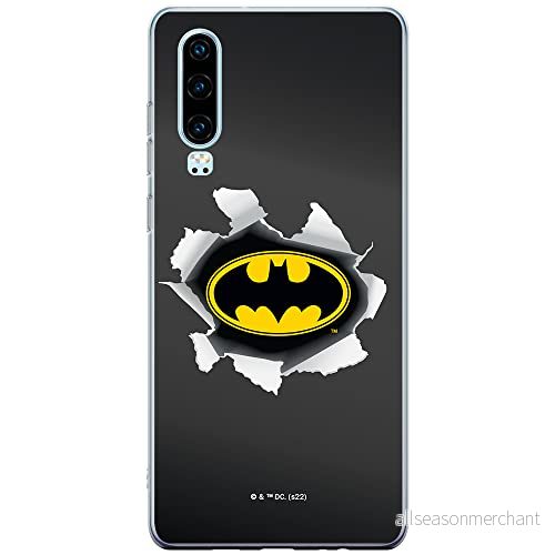 ERT GROUP mobiltelefonfodral för Huawei P30 originalt och officiellt licensierat DC mönster Batman 059 Vit optimalt anpassad till formen på mobiltelefonen, fodral tillverkad av TPU plast 5905131534736