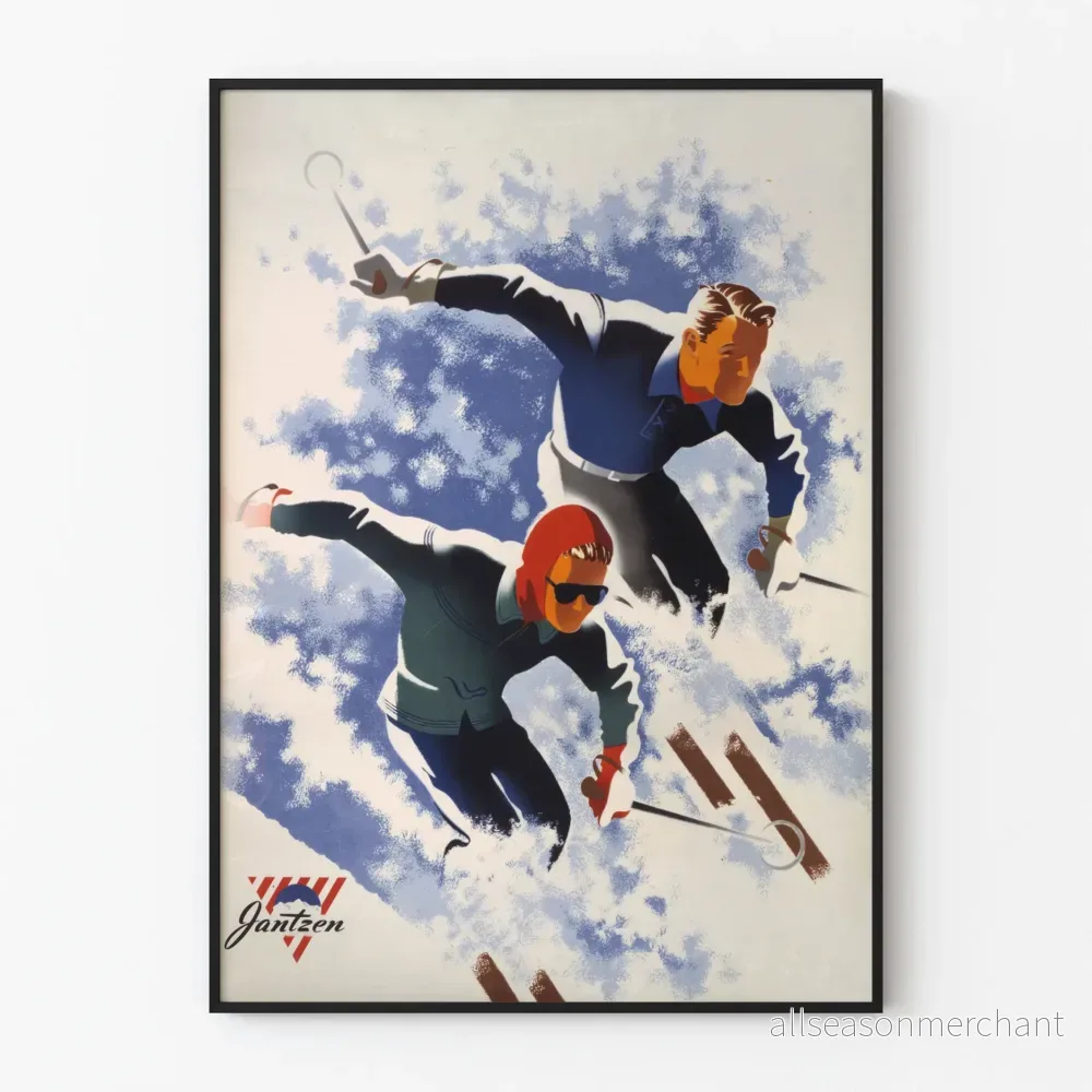 Vintageposter Ski Jantzen - Sportig väggdekoration