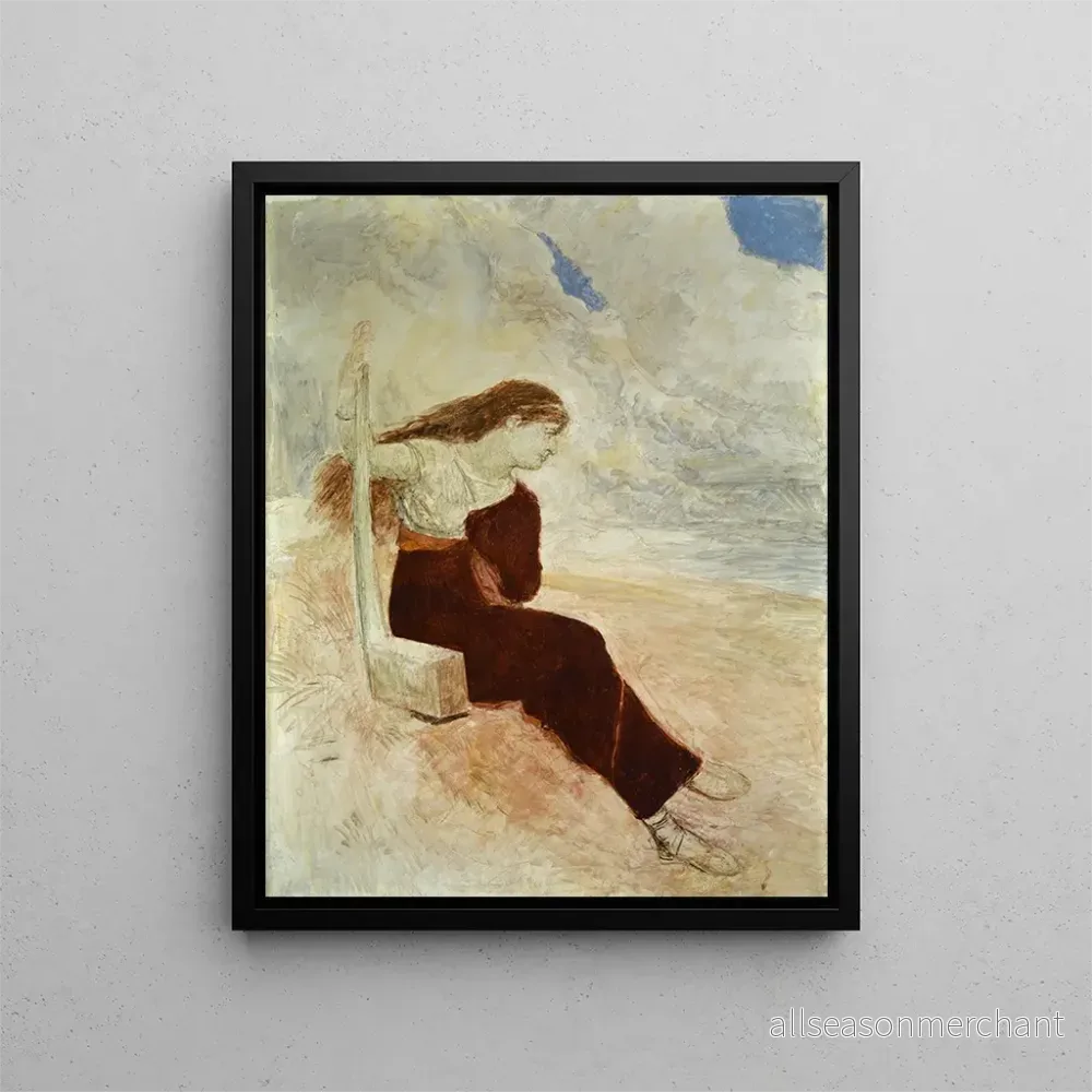 Målning Sappho Calypso – Arnold Böcklin | Konsttryck Målning Sappho Calypso – Arnold Böcklin | Konsttryck