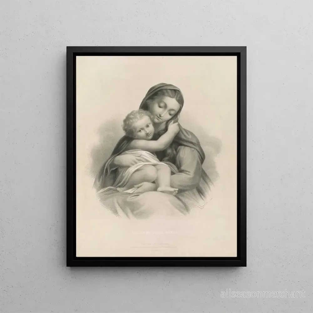 Målning Madone de la Scala – John H. Bufford’s Sons | Konsttryck