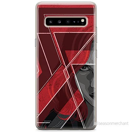 ERT GROUP Mobiltelefonskal för Samsung S10 5G original och officiellt licensierat Marvel mönster Black Widow 002 optimalt anpassat till mobiltelefonens form, TPU fodral 5904805504426