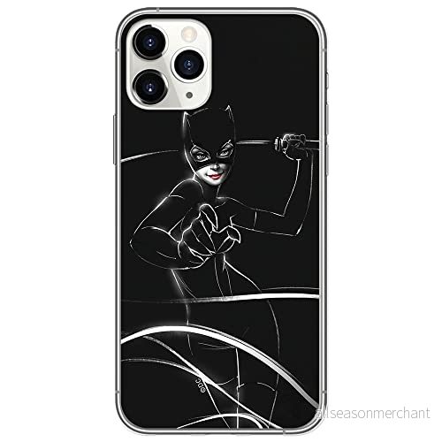 ERT GROUP mobiltelefonfodral för Apple Iphone 11 PRO MAX originalt och officiellt licensierat DC mönster Catwoman 003 Vit anpassad till formen på mobiltelefonen, fodral tillverkad av TPU plast 5902980827064