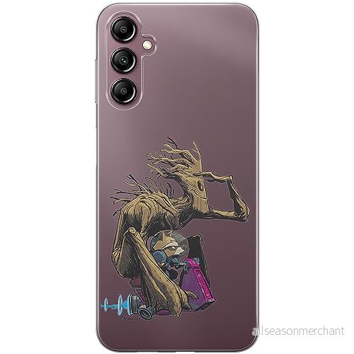 ERT GROUP mobiltelefonfodral för Samsung A14 4G/5G originalt och officiellt licensierat Marvel mönster Guardians of the Galaxy 004 anpassad till formen på mobiltelefonen, gedeeltelijk transparant 5905511817510