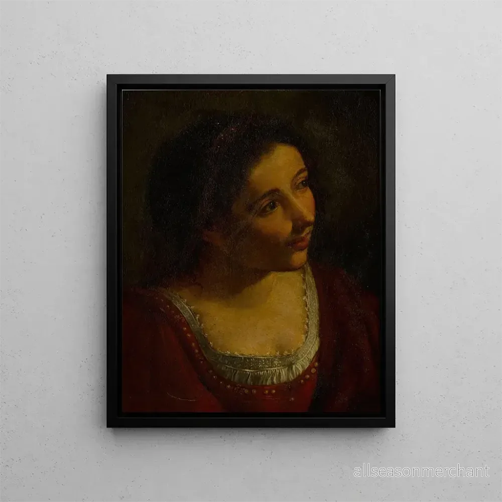 Målning Buste de femme – Angelo Caroselli | Konsttryck