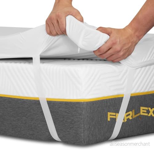 Ferlex Vattentät ViscoGel Topp 5 cm 100% viskoelastisk topper Mycket mjukt och fräscht Tencel tyg Avtagbar tvättbar övermadrass (90 x 190) 8436573698801