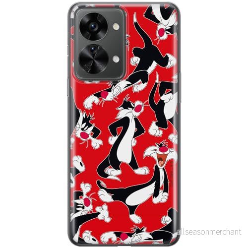 ERT GROUP mobiltelefonfodral för OnePlus NORD 2T 5G originalt och officiellt licensierat Looney Tunes mönster Sylvester 006 anpassad till formen på mobiltelefonen, fodral tillverkad av TPU plast 5905511650902
