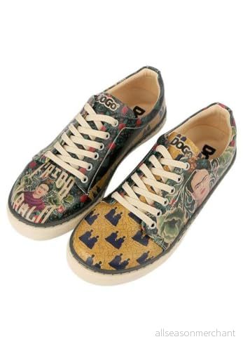 DOGO Frida's World%100 veganska kvinnor sneakers, flerfärgad, 36 EU 8680544220236