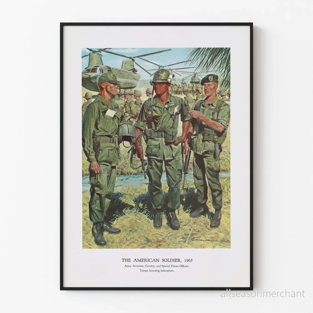 Vintageposter The American Soldier 1965 - Militär väggdekoration