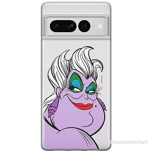ERT GROUP mobiltelefonfodral för Google PIXEL 7 PRO originalt och officiellt licensierat Disney mönster Ursula 001 optimalt anpassad till formen på mobiltelefonen, gedeeltelijk transparant 5905795163488