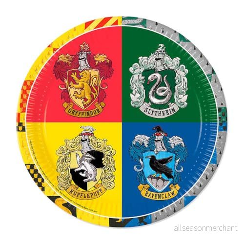 Procos 93451 Partytallrik, Harry Potter, storlek 23 cm, 8 stycken, engångstallrikar av papper, barnfödelsedag, festporslin, FSC® Mix 5201184934517