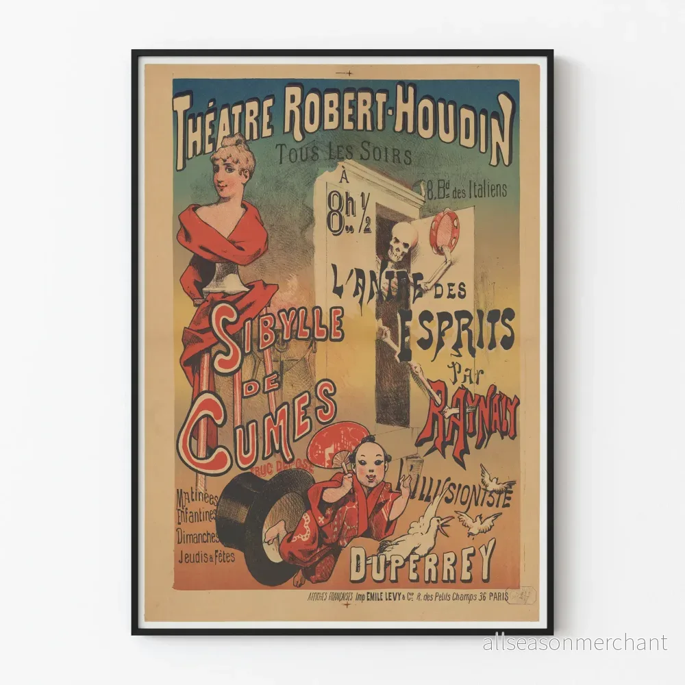 Vintageposter Teater Robert-Houdin L’Antre des Esprits
