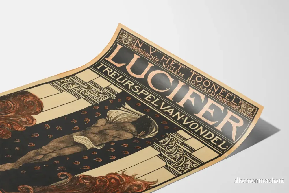 Vintageposter Lucifer för teaterväggdekoration - Bild 3