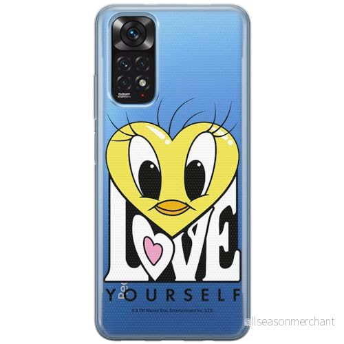 ERT GROUP mobiltelefonfodral för Xiaomi REDMI NOTE 11T/ 11S 5G/ POCO M4 PRO 5G originalt och officiellt licensierat Looney Tunes mönster Tweety 015, gedeeltelijk transparant 5905795098254
