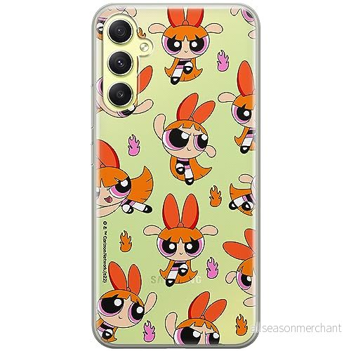 ERT GROUP mobiltelefonfodral för Samsung A34 5G originalt och officiellt licensierat The Powerpuff Girls mönster 007 optimalt anpassad till formen på mobiltelefonen, gedeeltelijk transparant 5905511957759