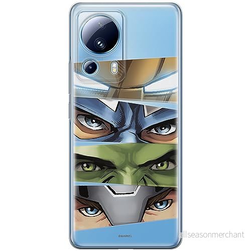 ERT GROUP mobiltelefonfodral för Xiaomi 13 LITE/CIVI 2 originalt och officiellt licensierat Marvel mönster Avengers 006 optimalt anpassad till formen på mobiltelefonen, gedeeltelijk transparant 5905511931902