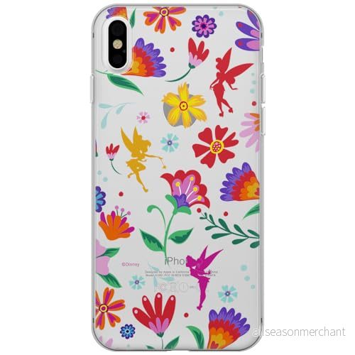 ERT GROUP mobiltelefonfodral för Apple Iphone XS Max originalt och officiellt licensierat Disney mönster Tinker Bell 001 Vit optimalt anpassad till formen på mobiltelefonen, gedeeltelijk transparant 5902980136043