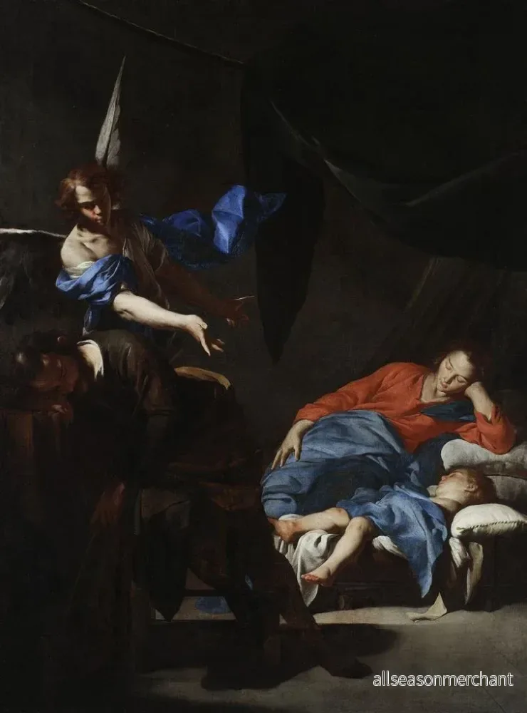 Målning Rêve de Saint Joseph - Bernardo Cavallino | Konsttryck - Bild 2