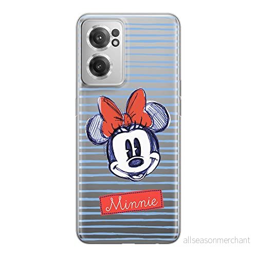 ERT GROUP mobiltelefonfodral för Oneplus NORD CE 2 originalt och officiellt licensierat Disney mönster Minnie 011 optimalt anpassad till formen på mobiltelefonen, gedeeltelijk transparant 5905511283599