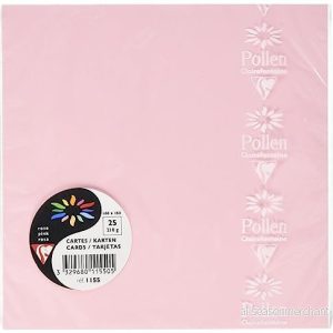Clairefontaine Ref 1155C Pollenkort (paket med 25 ark) 160 x mm storlek, syrafri, bläckstråle och laserkompatibel, lätt att skriva på, 210 gsm kort rosa 3329680115505 Clairefontaine Ref 1155C Pollenkort (paket med 25 ark) 160 x mm storlek, syrafri, bläckstråle och laserkompatibel, lätt att skriva på, 210 gsm kort rosa 3329680115505