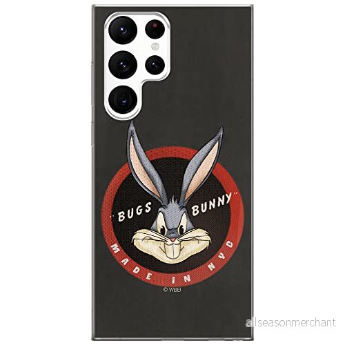ERT GROUP mobiltelefonfodral för Samsung S22 ULTRA originalt och officiellt licensierat Looney Tunes mönster Bugs 006 optimalt anpassad till formen på mobiltelefonen, fodral tillverkad av TPU plast 5904805282652