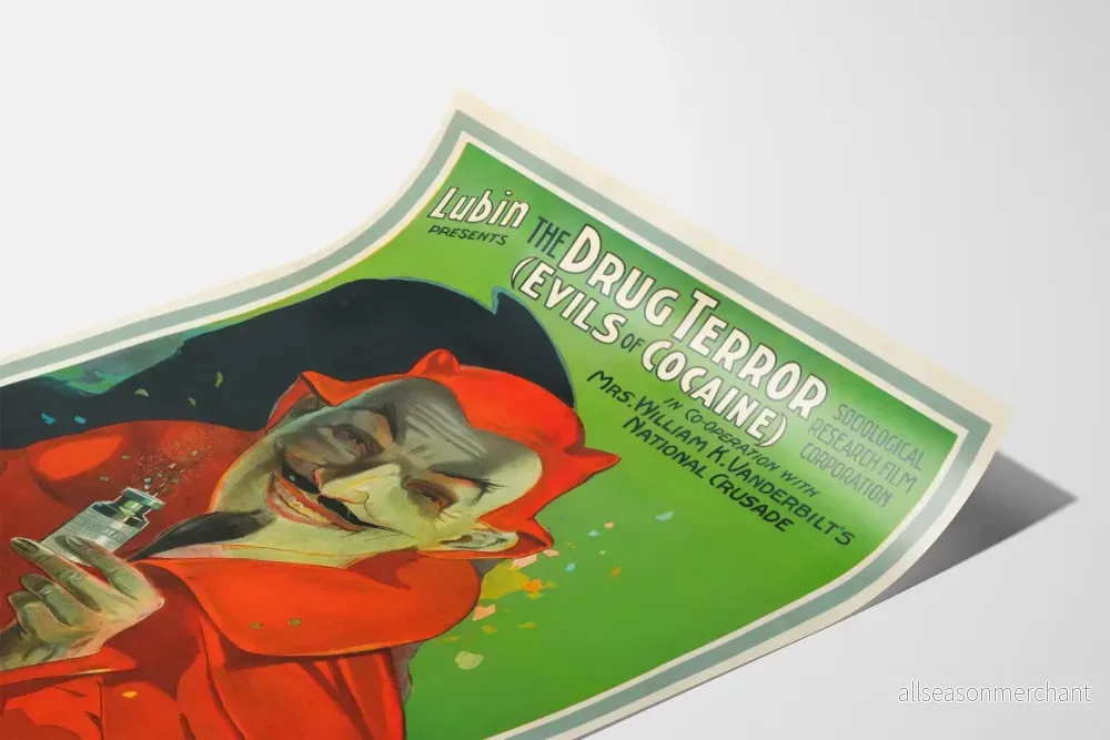 Vintageposter The Drug Terror – Retro väggdekoration mot droger - Bild 3