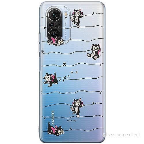 ERT GROUP mobiltelefonfodral för Xiaomi MI 11i/ REDMI K40/K40 PRO/POCO F3/ F3 PRO originalt och officiellt licensierat Disney mönster Cat Figaro 001, gedeeltelijk transparant 5905511877767