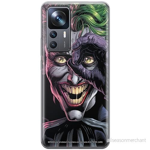 ERT GROUP mobiltelefonfodral för Xiaomi 12T/ 12T pro/ K50 Ultra originalt och officiellt licensierat DC mönster Joker 024 anpassad till formen på mobiltelefonen, fodral tillverkad av TPU plast 5905795058142