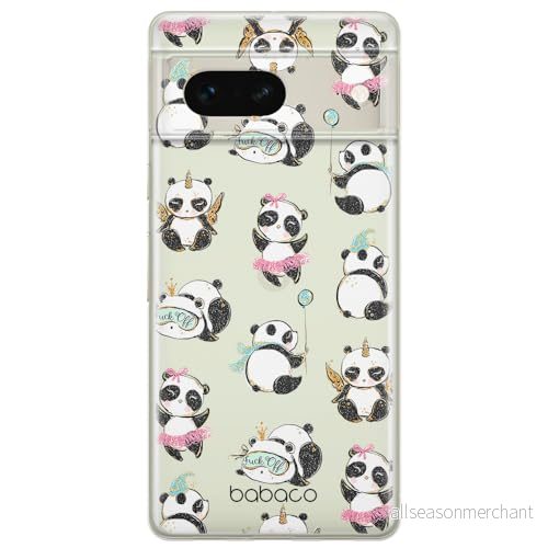 ERT GROUP mobiltelefonfodral för Google PIXEL 7 originalt och officiellt licensierat Babaco mönster Panda 008 optimalt anpassad till formen på mobiltelefonen, gedeeltelijk transparant 5905795147884